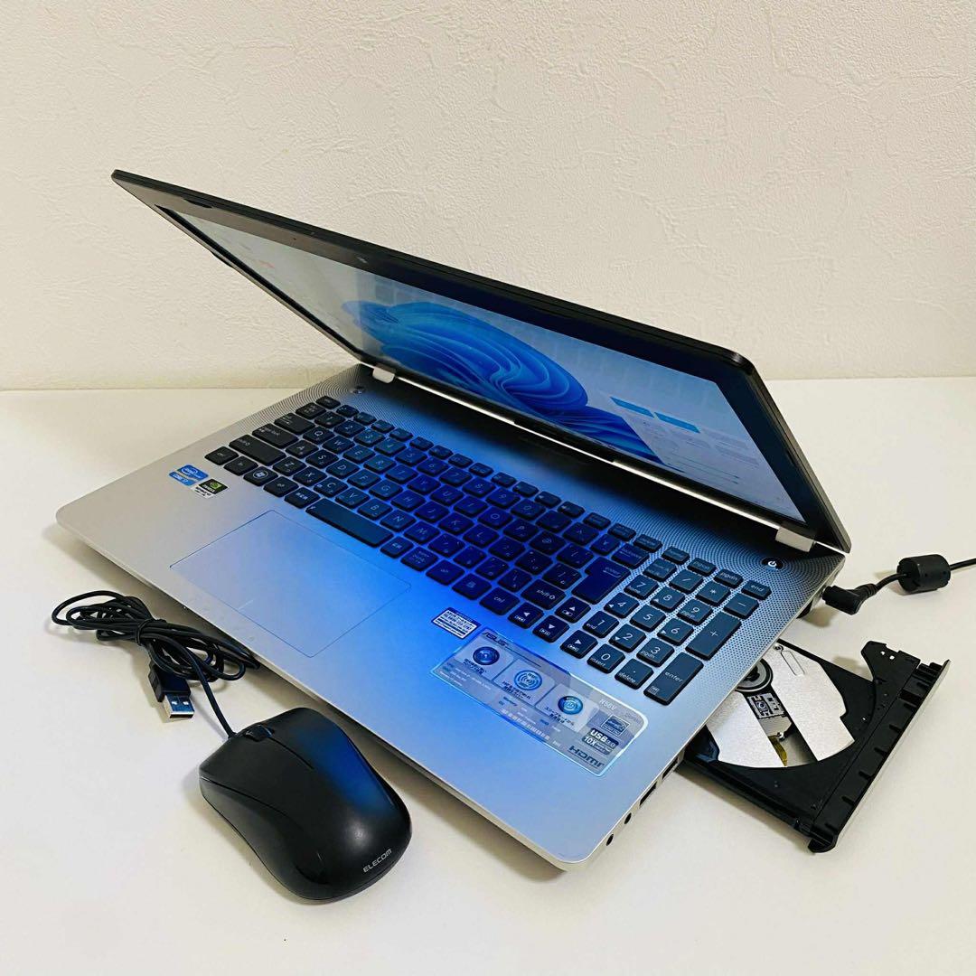 Y110 ASUSノートパソコンi7メモリ8G高速WEBカメラSSD Win11