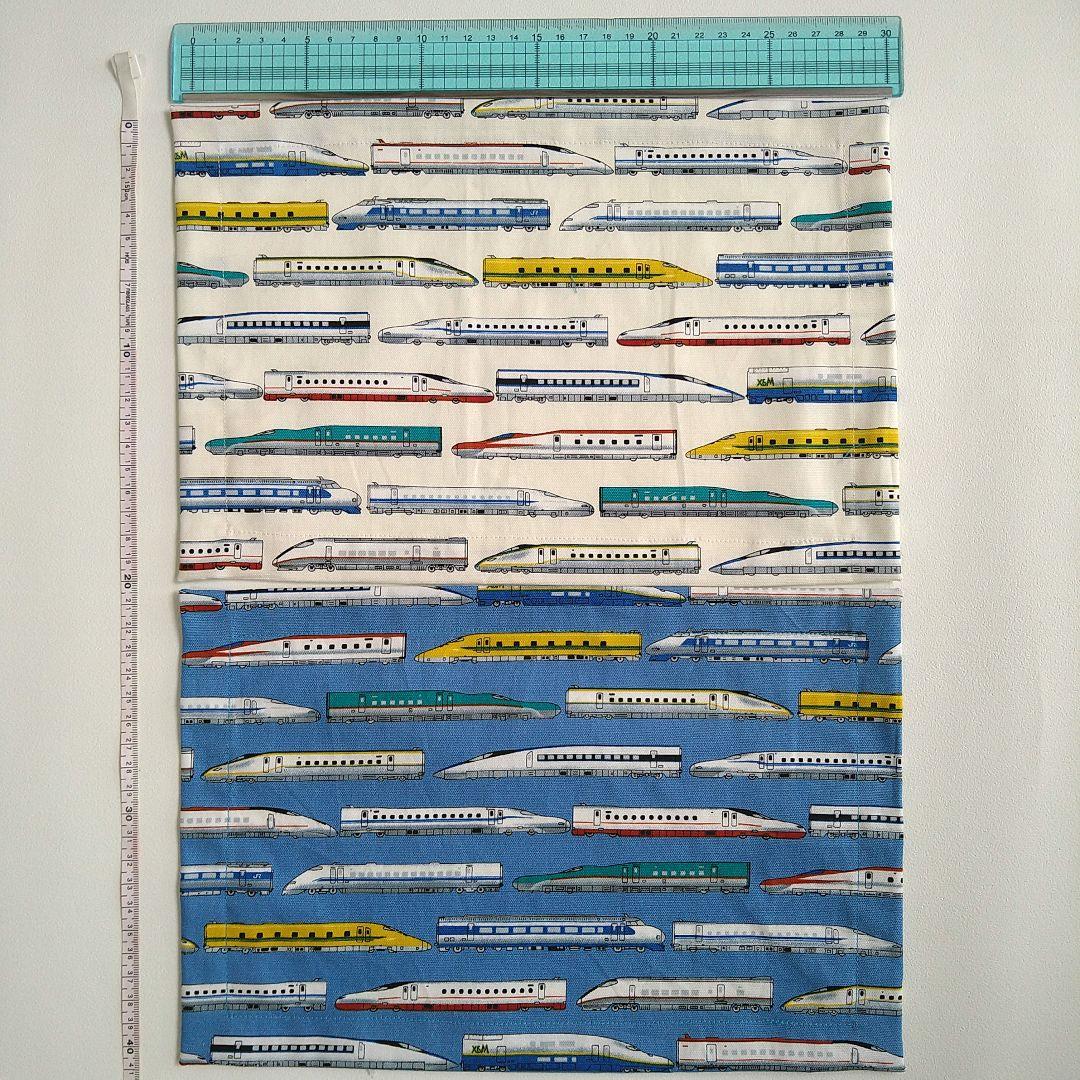 【kikim】入園入学グッズ9点　新幹線　生成り　ブルー