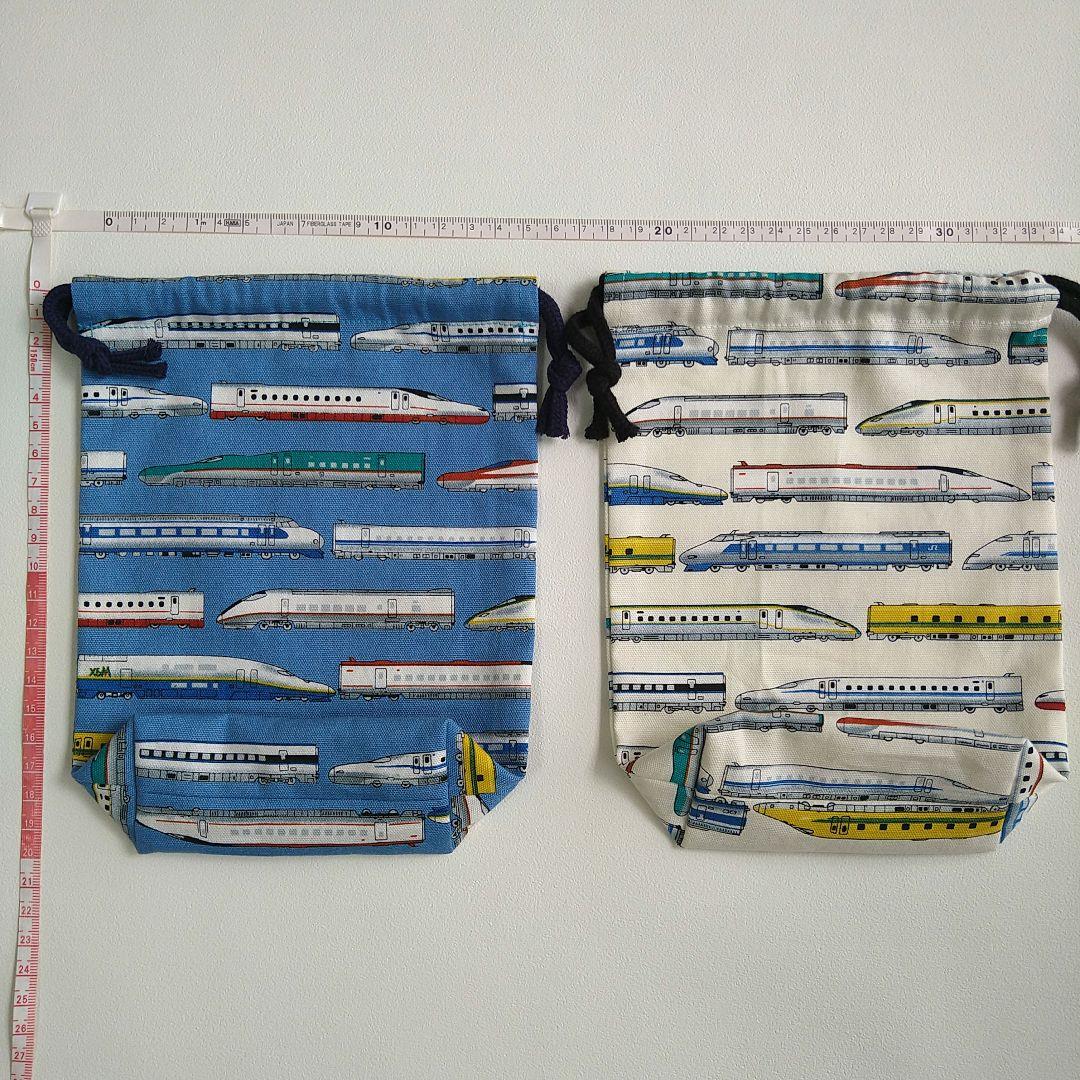 【kikim】入園入学グッズ9点　新幹線　生成り　ブルー