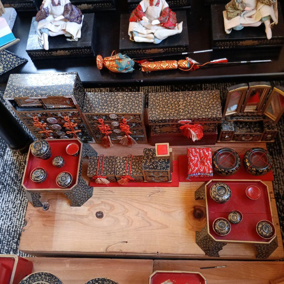 お値下げ♥雛人形 御殿飾り　伝統的な雛人形セット 昭和30年レトロ♥