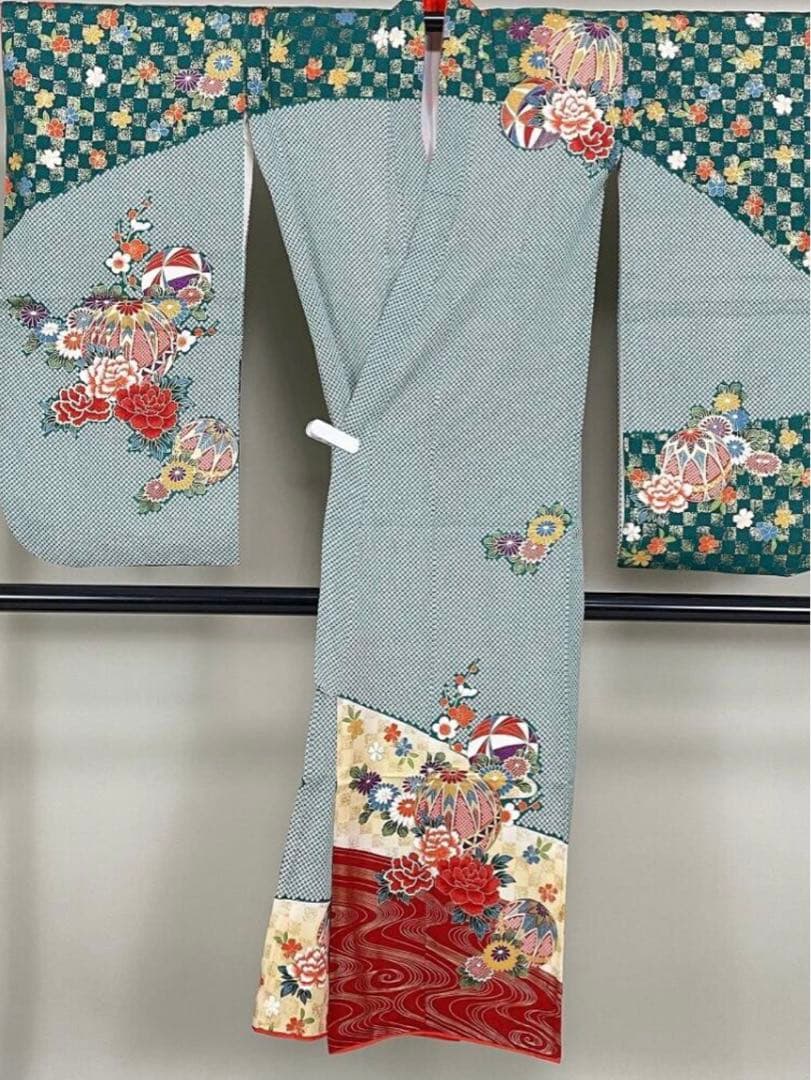 七五三豪華7歳フルセット‼️可愛い鹿の子柄⭐︎手毬花々金糸刺繍金彩煌びやか逸品