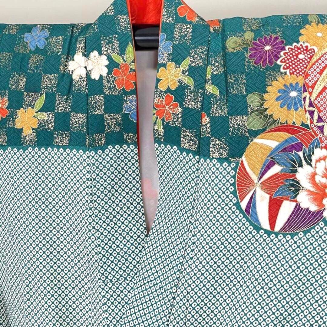 七五三豪華7歳フルセット‼️可愛い鹿の子柄⭐︎手毬花々金糸刺繍金彩煌びやか逸品