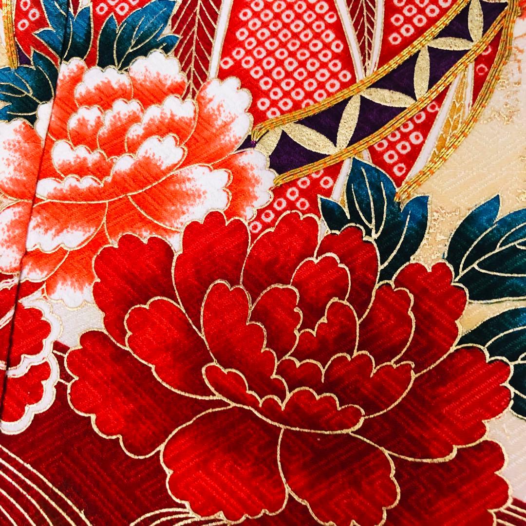 七五三豪華7歳フルセット‼️可愛い鹿の子柄⭐︎手毬花々金糸刺繍金彩煌びやか逸品