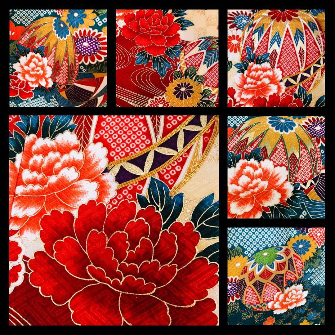 七五三豪華7歳フルセット‼️可愛い鹿の子柄⭐︎手毬花々金糸刺繍金彩煌びやか逸品