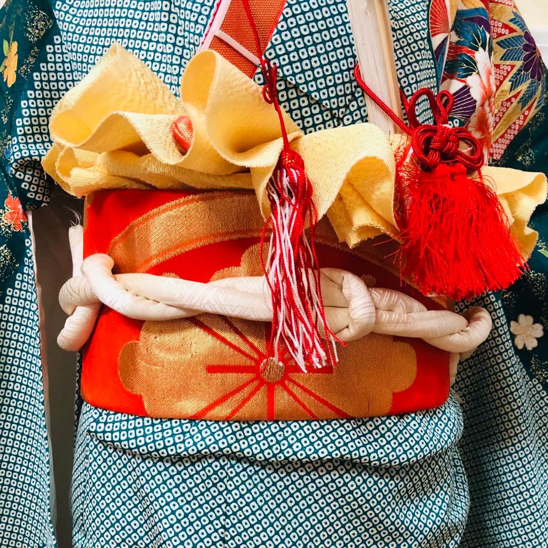 七五三豪華7歳フルセット‼️可愛い鹿の子柄⭐︎手毬花々金糸刺繍金彩煌びやか逸品