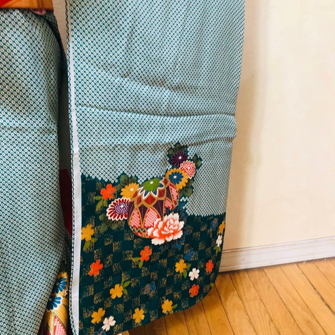 七五三豪華7歳フルセット‼️可愛い鹿の子柄⭐︎手毬花々金糸刺繍金彩煌びやか逸品