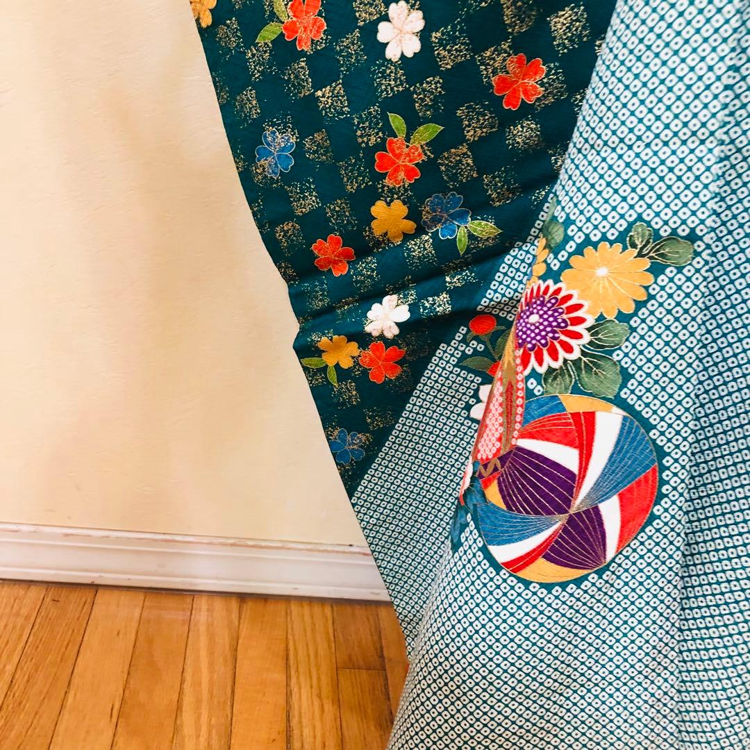 七五三豪華7歳フルセット‼️可愛い鹿の子柄⭐︎手毬花々金糸刺繍金彩煌びやか逸品