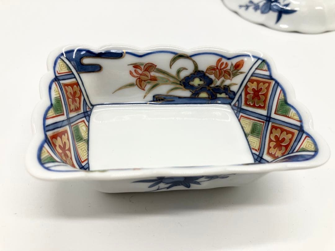 【有田焼 其泉窯】古伊万里様式 千代口 小皿 箸置き セット 色絵 和食器