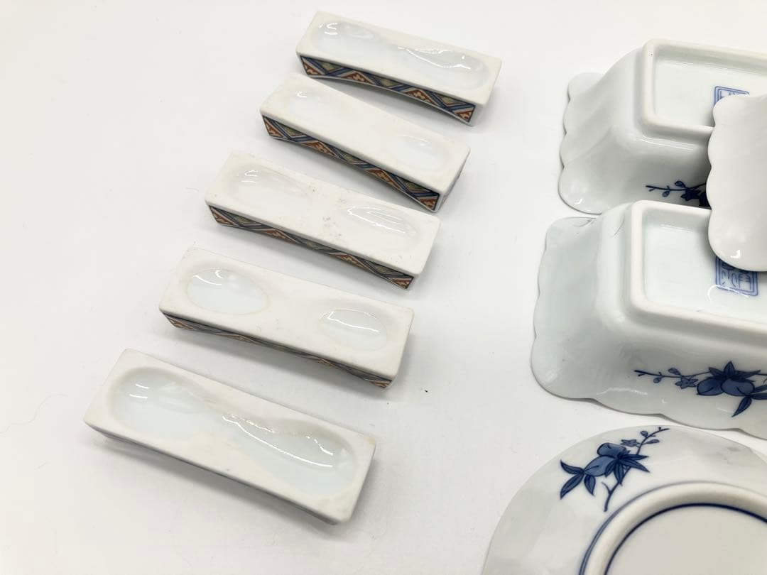 【有田焼 其泉窯】古伊万里様式 千代口 小皿 箸置き セット 色絵 和食器