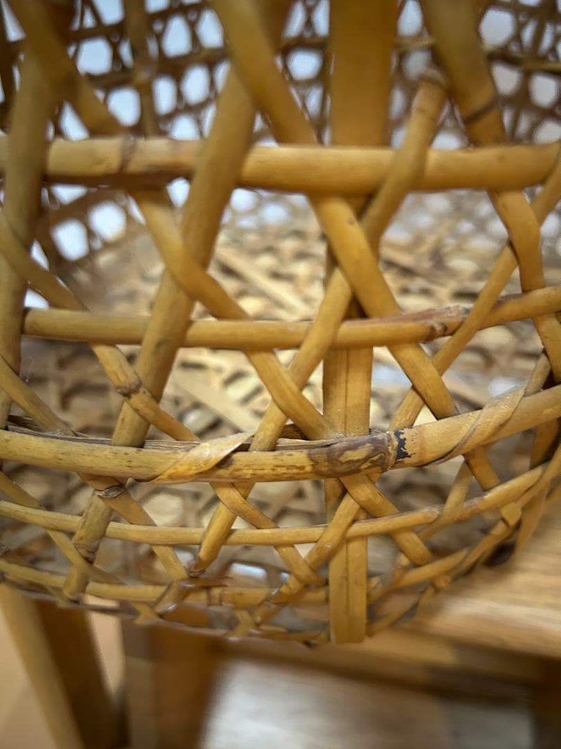 りんごかご　根曲竹　国産　竹籠　持ち手