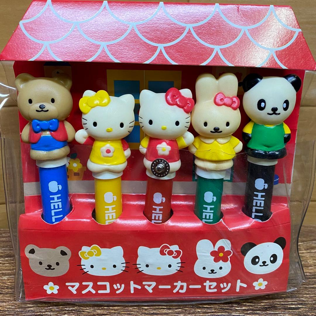 ハローキティ【サンリオ】マスコットマーカーセット フィギュアペン 2000年製