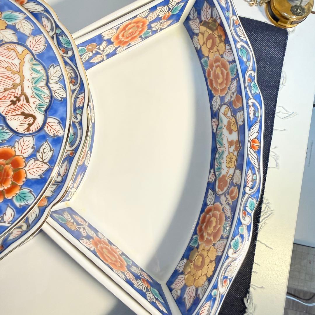 昭和レトロ 第一陶器 白峯窯 金彩牡丹 回転オードブルセット 未使用 蓋付鉢