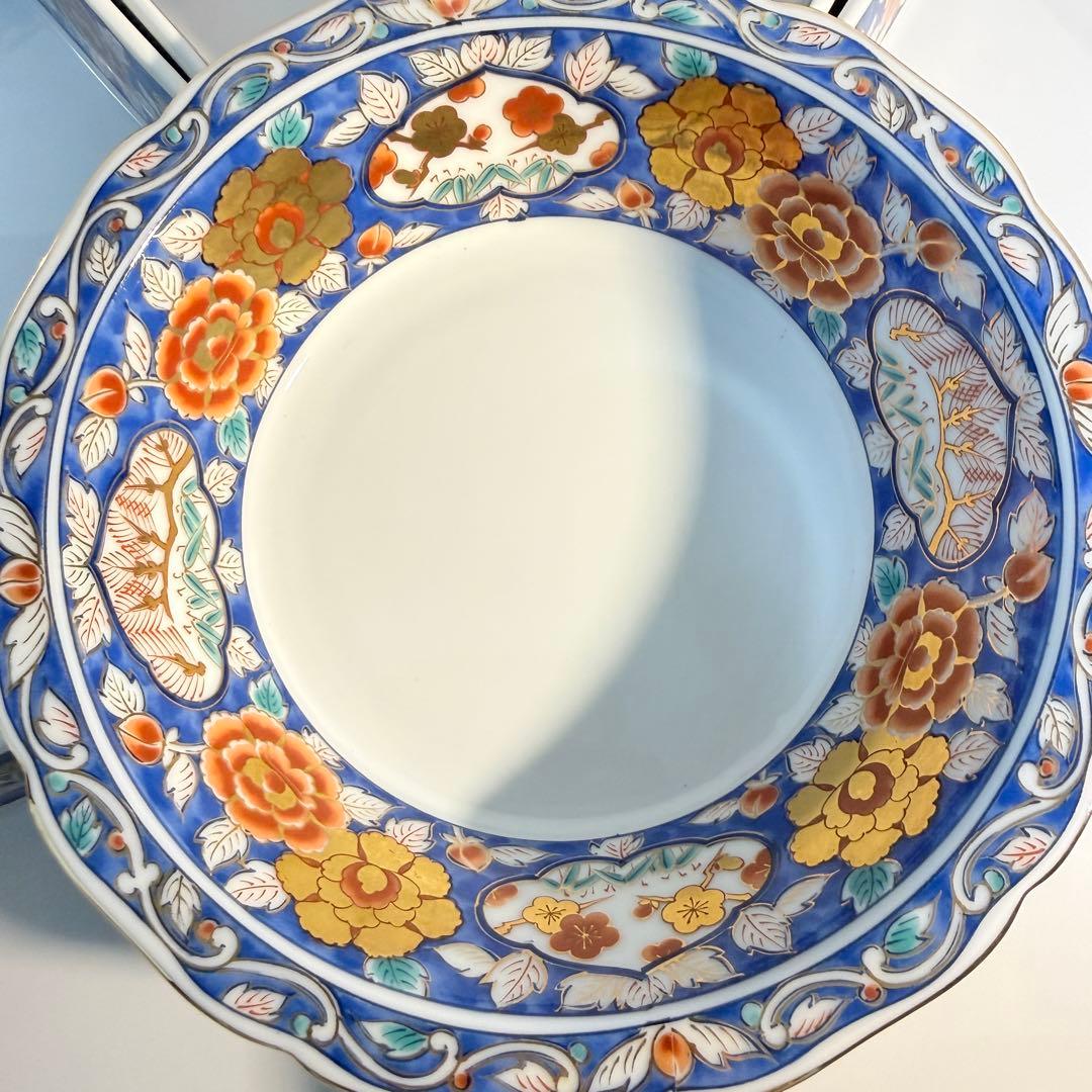 昭和レトロ 第一陶器 白峯窯 金彩牡丹 回転オードブルセット 未使用 蓋付鉢