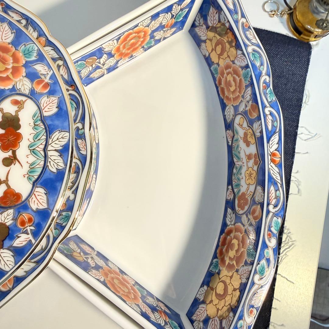 昭和レトロ 第一陶器 白峯窯 金彩牡丹 回転オードブルセット 未使用 蓋付鉢