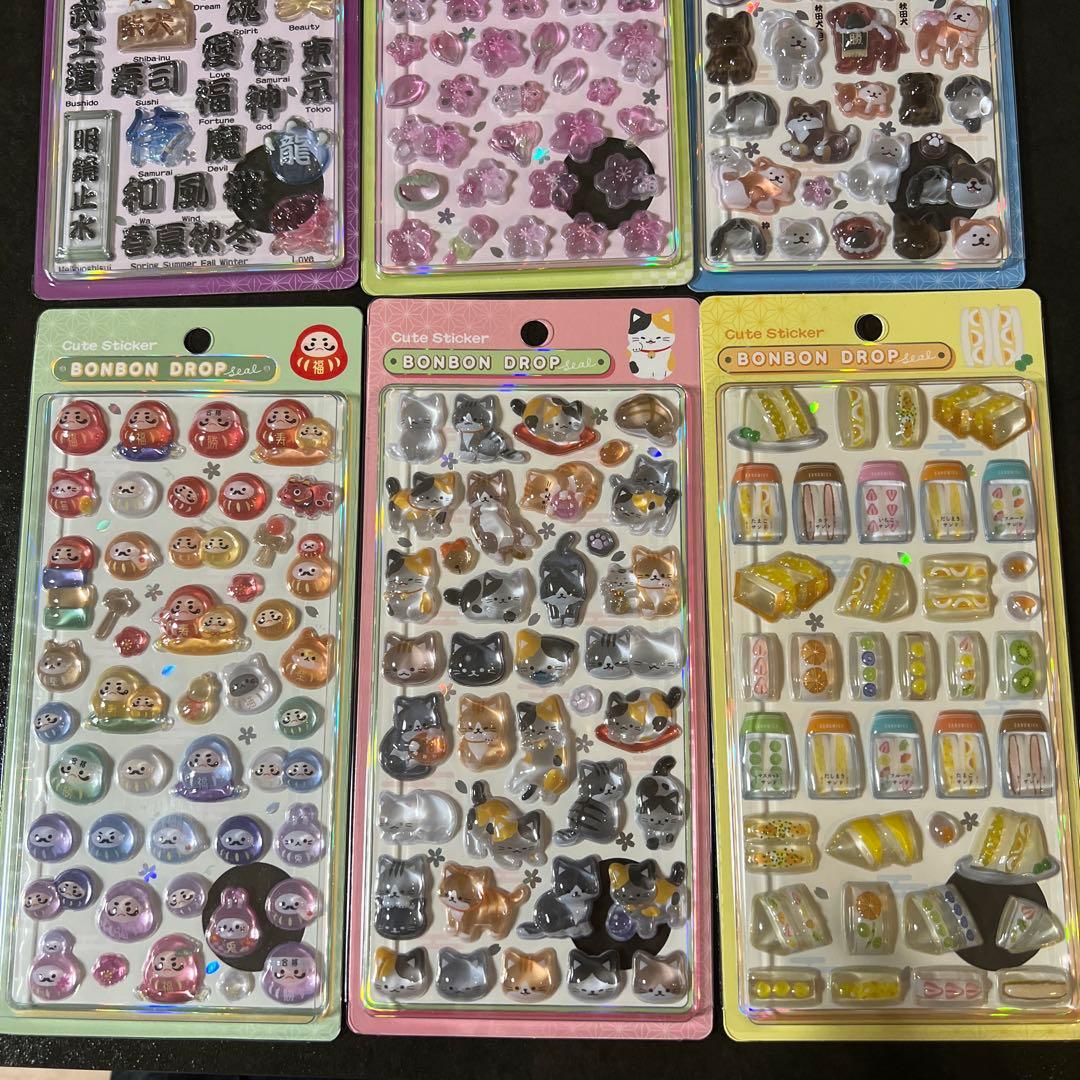 BONBON DROP シール 和柄6枚セット