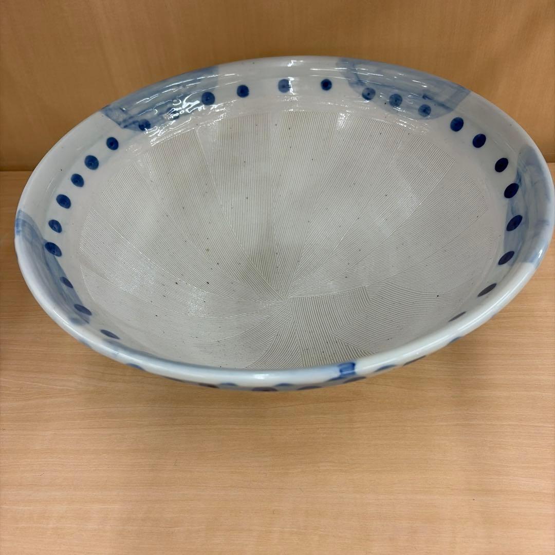 青い水玉模様　すり鉢