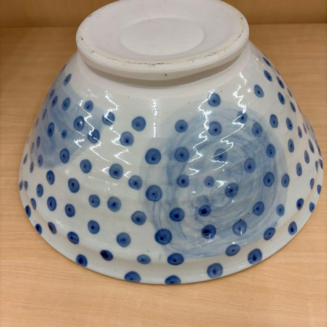 青い水玉模様　すり鉢