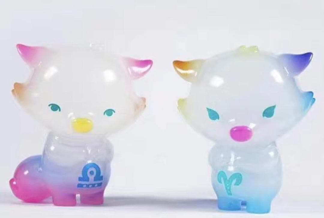 2体セットOKluna JOBI the Moon Fox ソフビ 蓄光