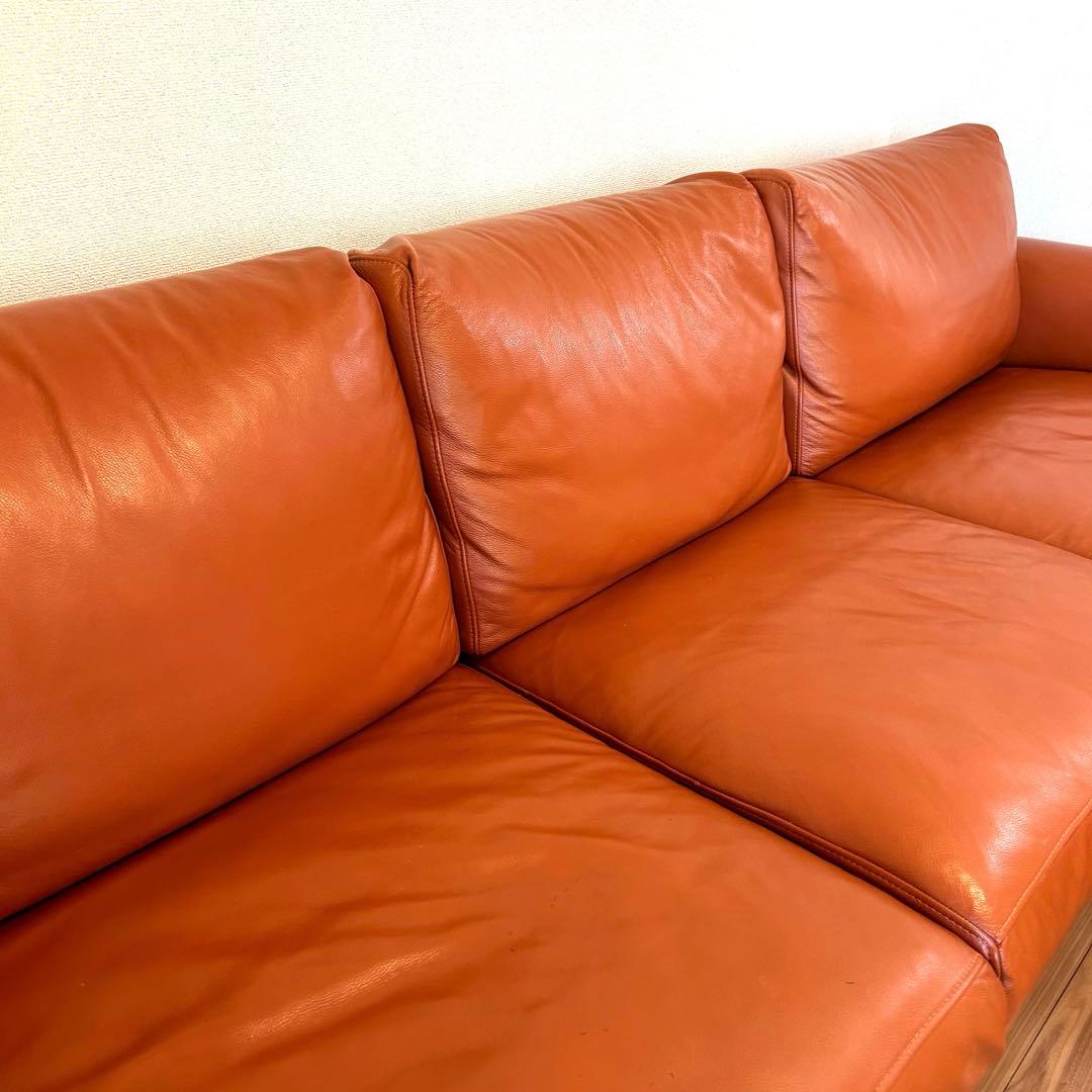 ACTUS アクタス S5507 カウチソファ／本革 キャメルブラウン/右カウチ