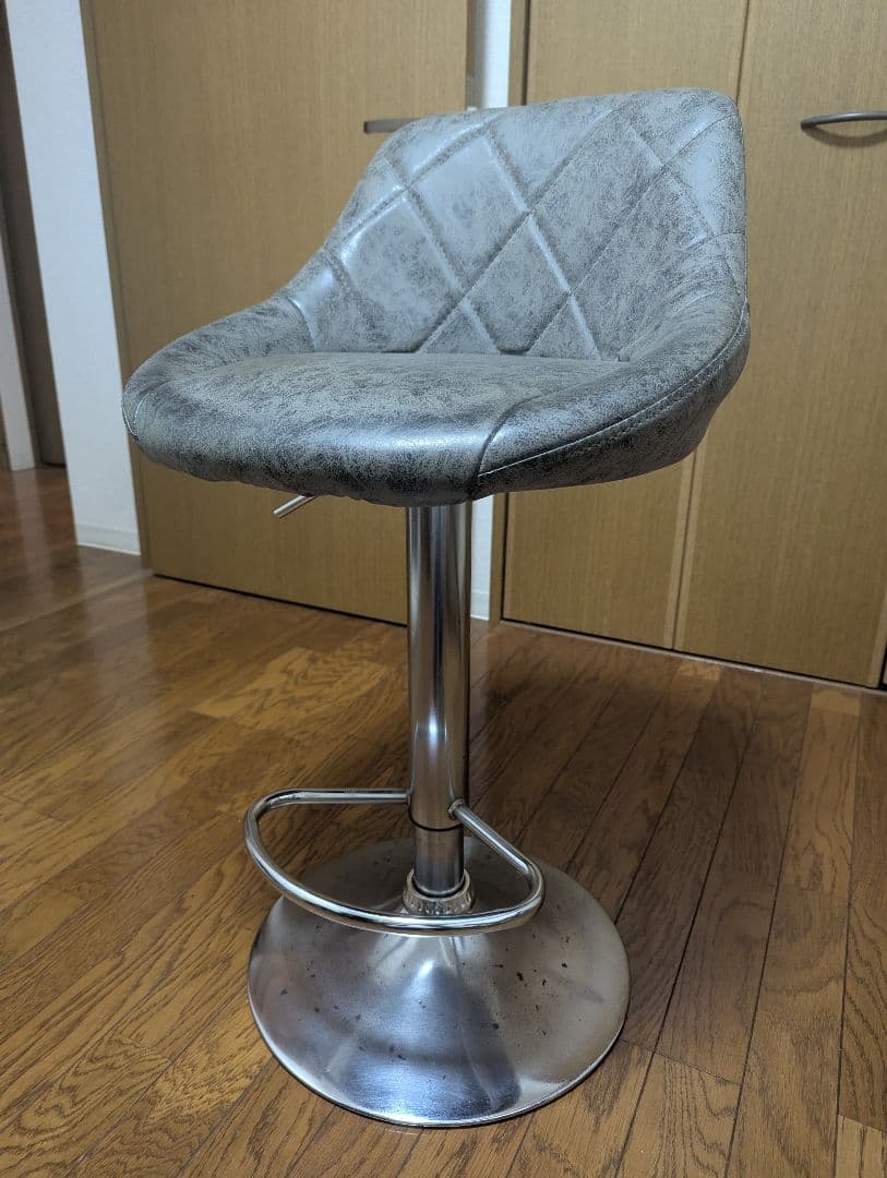 カウンターチェア／バーチェア 2脚セット WY-523 昇降・回転式