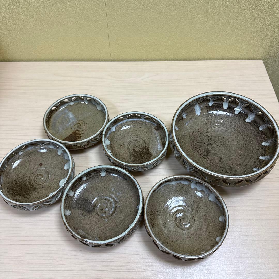 陶器　焼物盛り皿　取皿6点セット