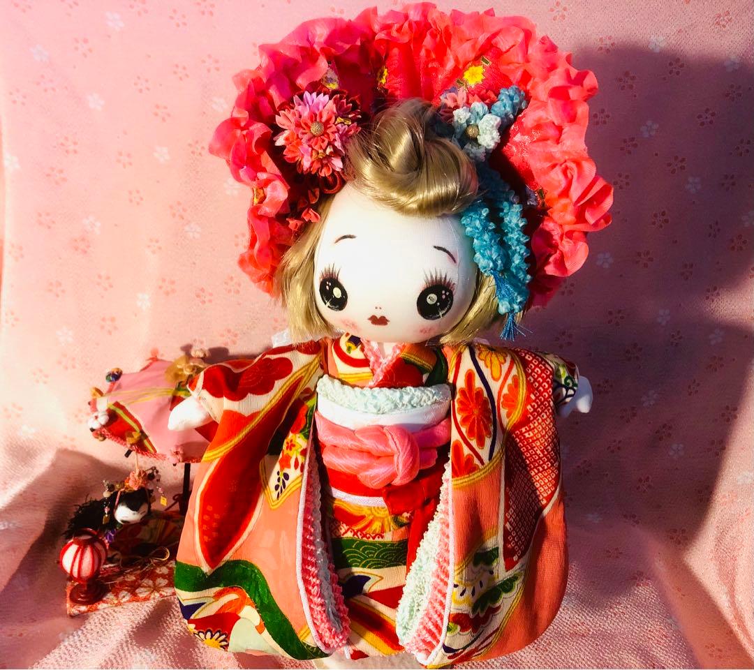 ⭐︎お着物文化人形⭐︎お側に置いてね♡お着物文化人形 31cm⭐︎お雛様にも♡