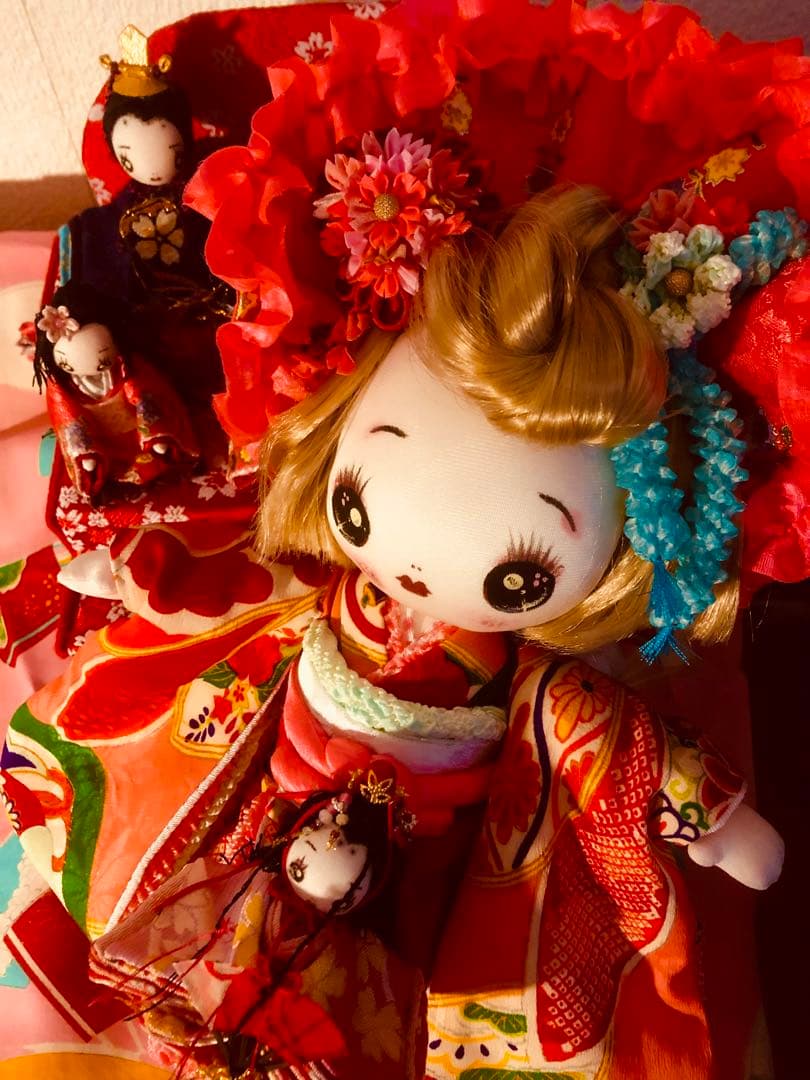 ⭐︎お着物文化人形⭐︎お側に置いてね♡お着物文化人形 31cm⭐︎お雛様にも♡