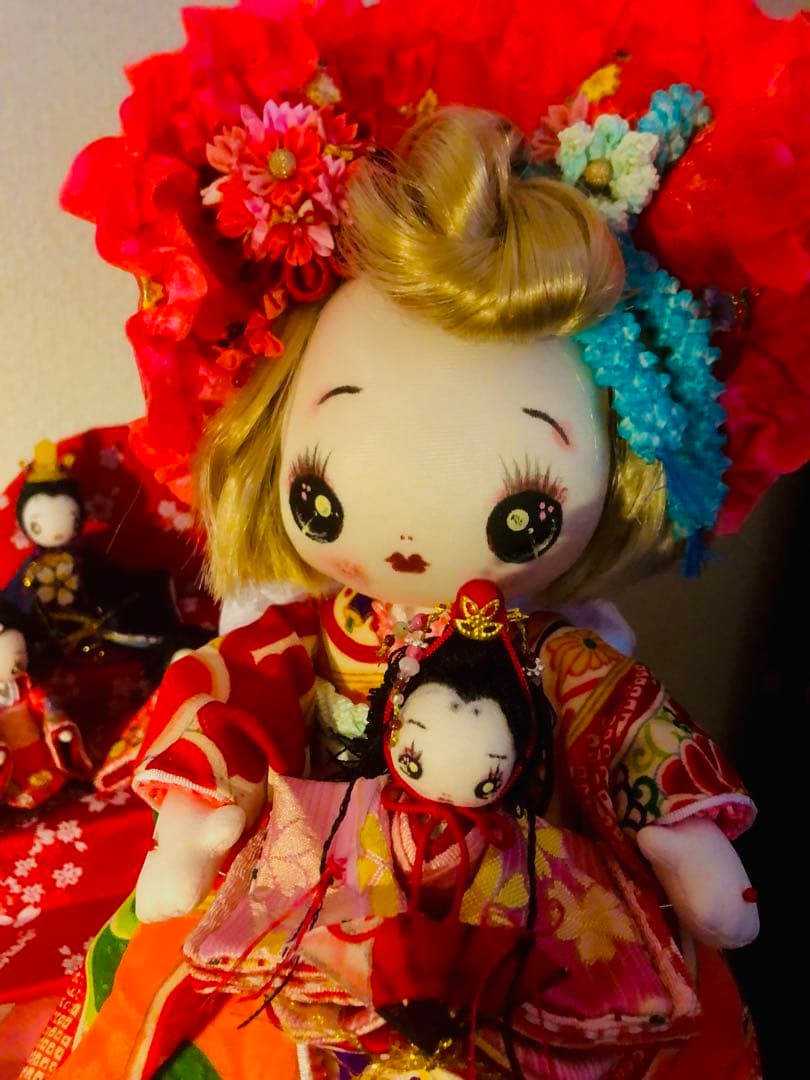 ⭐︎お着物文化人形⭐︎お側に置いてね♡お着物文化人形 31cm⭐︎お雛様にも♡