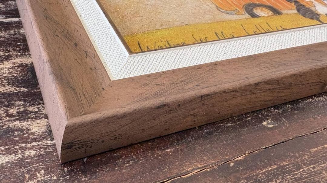 絵画●サムトフト アートフレーム「アイスクリーム食べたいなぁ」● 動物＆癒し