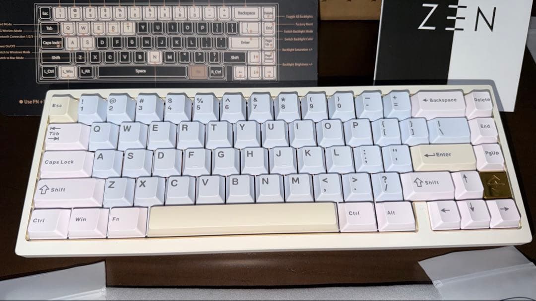 【ほぼ新品】 WOBKEY ZEN 65 Ultra White-Gold