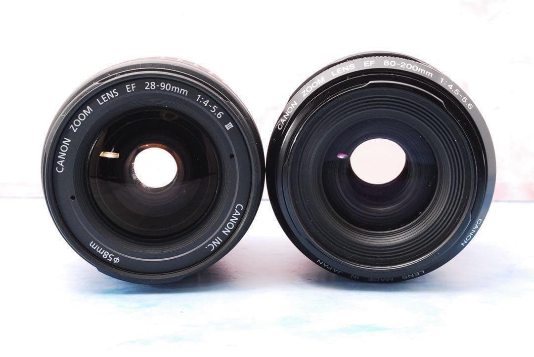 キャノン Kiss X2★一眼レフカメラ★バッグ付★望遠レンズ付Wレンズ