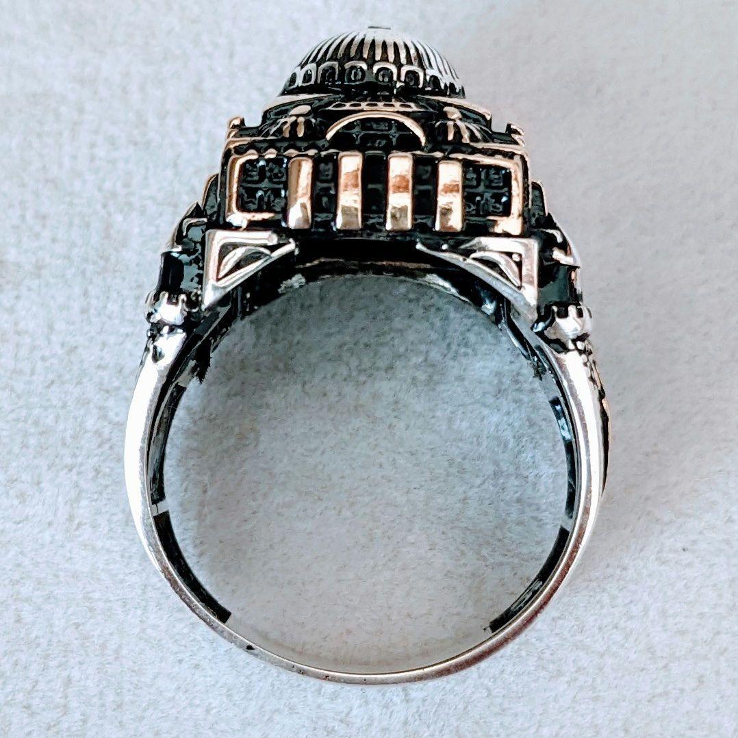 ✱NEW✱トルコ製 ハンドメイドメンズリング シルバー925 (ブルーモスク)