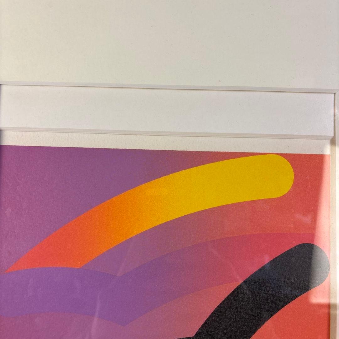 原健　リトグラフ　額装