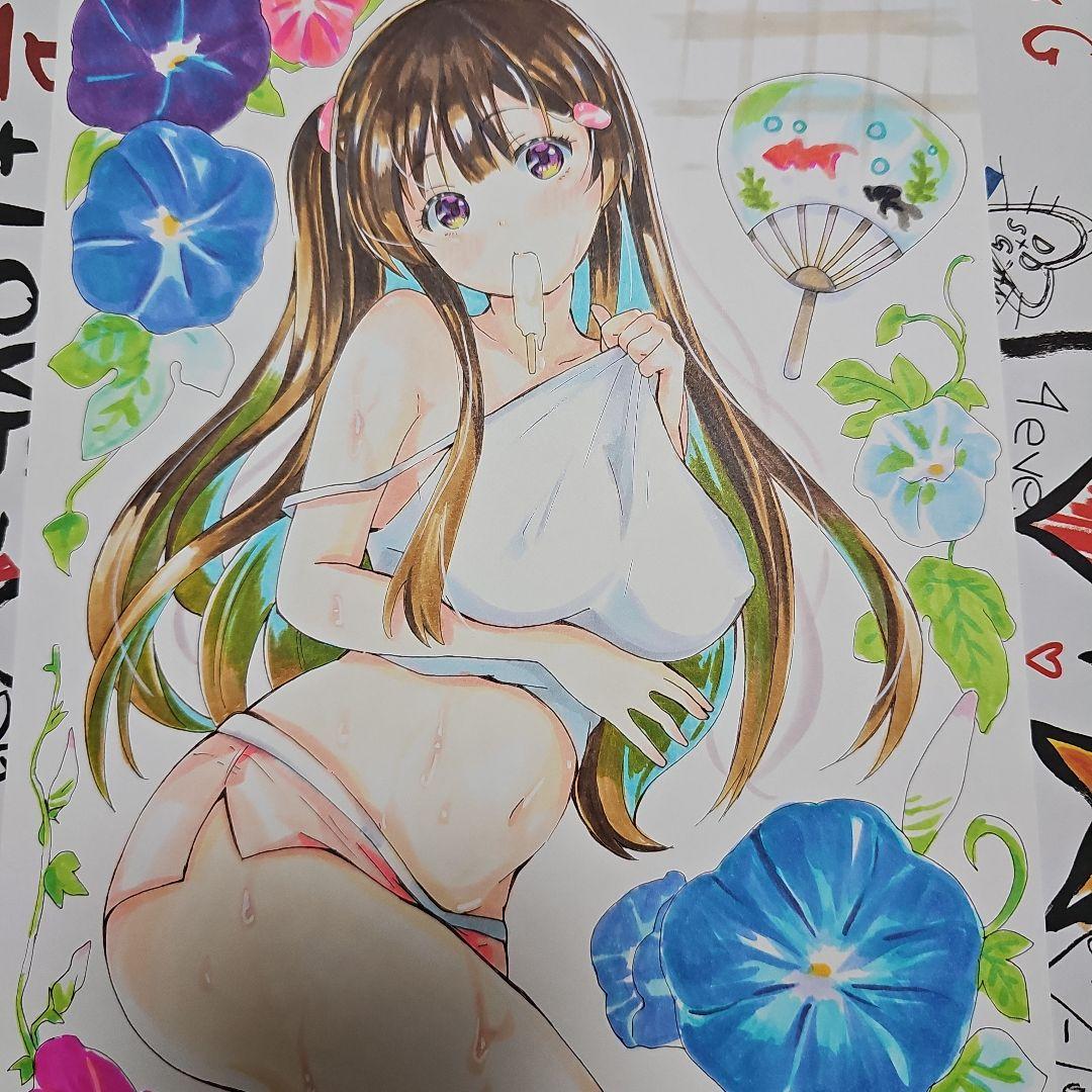 ハンドメイドイラスト 紫陽花