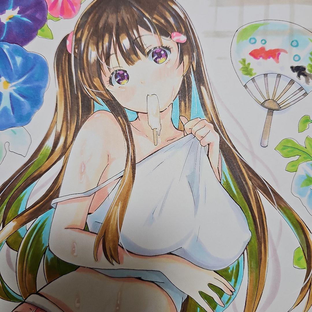 ハンドメイドイラスト 紫陽花