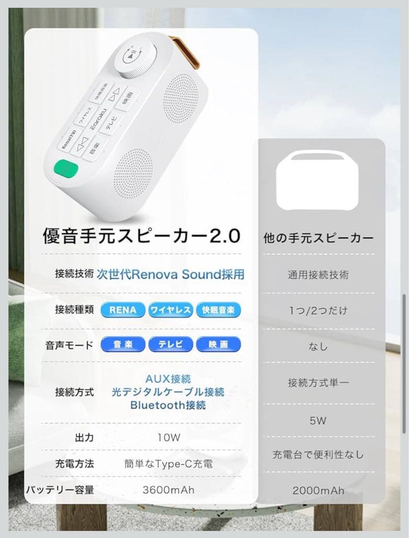 手元スピーカー テレビ用 優音 Youon 2025年最新ゼロ遅延版 スピーカー