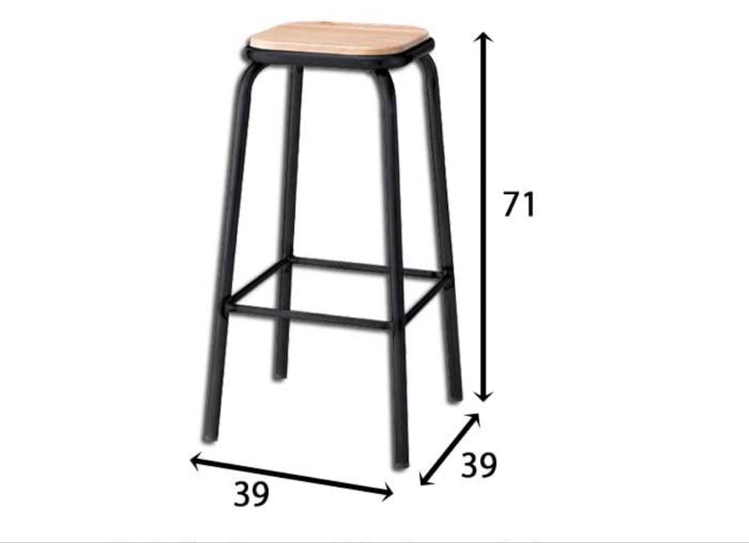 THE HIGH STOOL PC-67BK ハイスツール 黒 椅子 家具