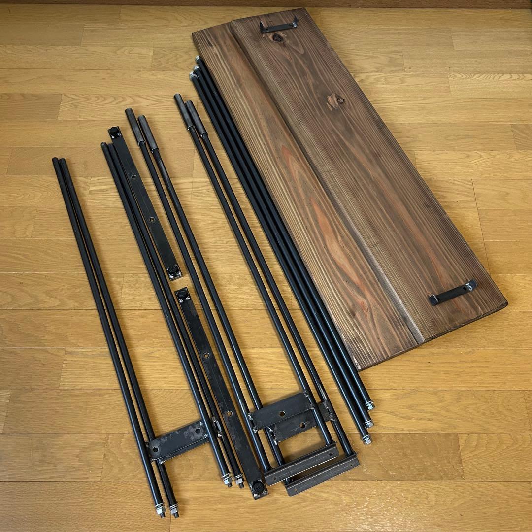 ハンガーラック　アイアン家具　引っ越し　コンパクト　アンティーク　幅900 分割