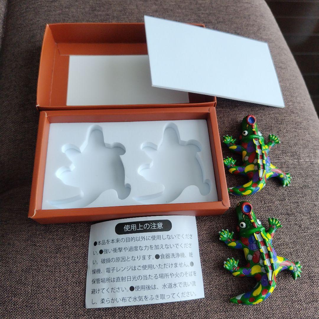 未使用専用箱入 吉本工業 ジミー大西 POP OUT ワニくん箸置き 2個セット