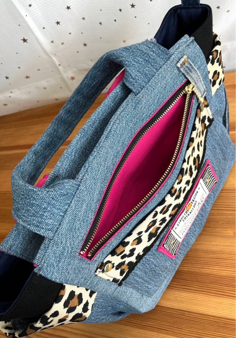 デニムリメイクバッグ（L）No.805☆ハンドバッグ　マザーズバッグ
