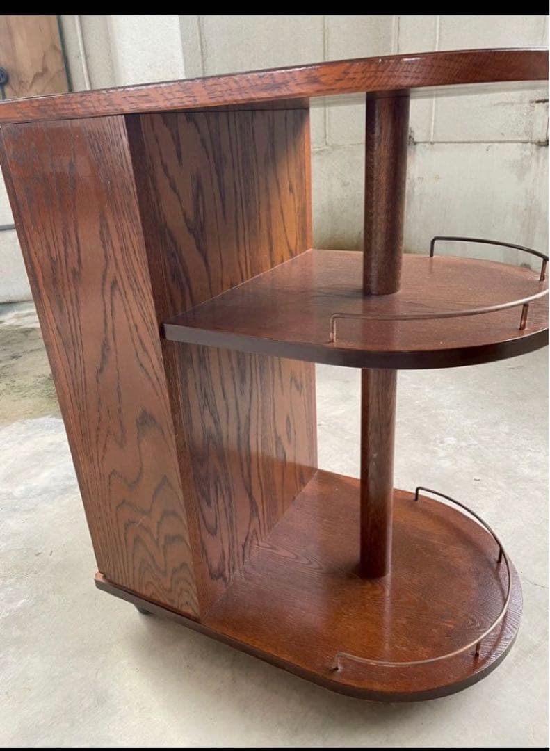 三越ブルージュ　アンティーク　ステンドグラスサイドテーブル　サイドボード