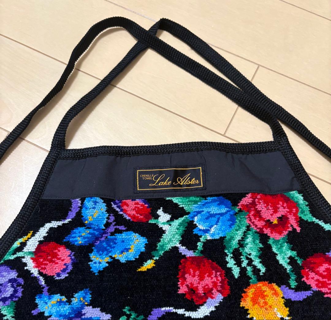 未使用　タグなし　レイクアルスター　エプロン　Lake Alster 花柄