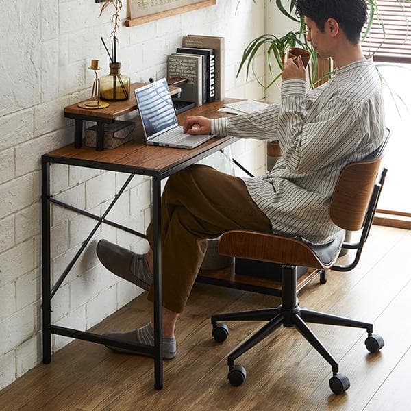 ゆるやかなカーブが美しいデスクチェア　２点セット