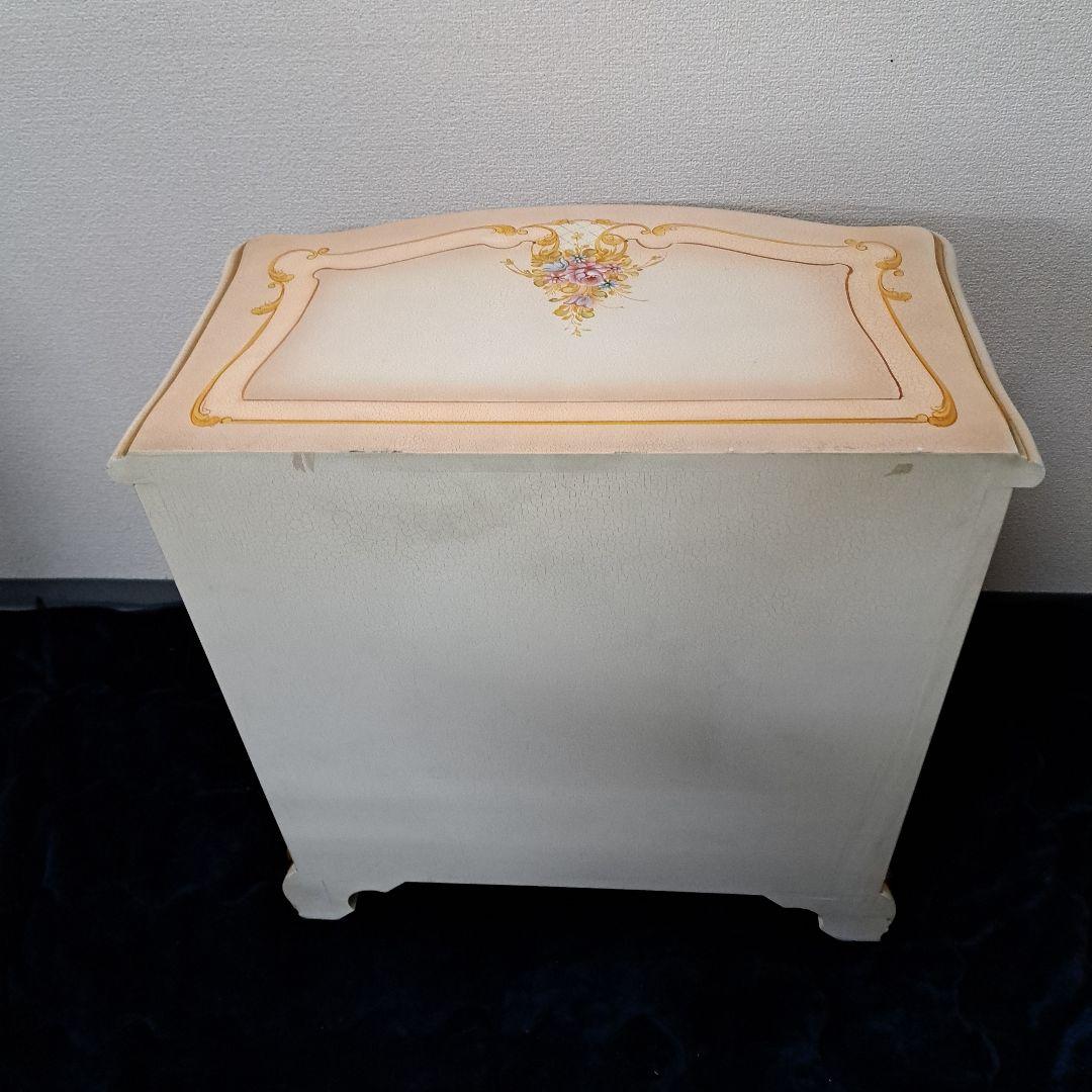 ♡ロココ調 3段チェスト 猫脚 薔薇トールペイント 姫家具 収納家具 ♡