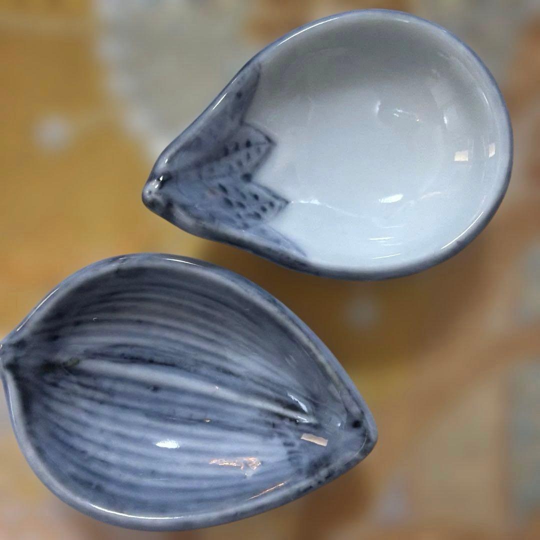 たち吉木の葉型小皿　三崎窯三種　白磁　青磁No.5-15