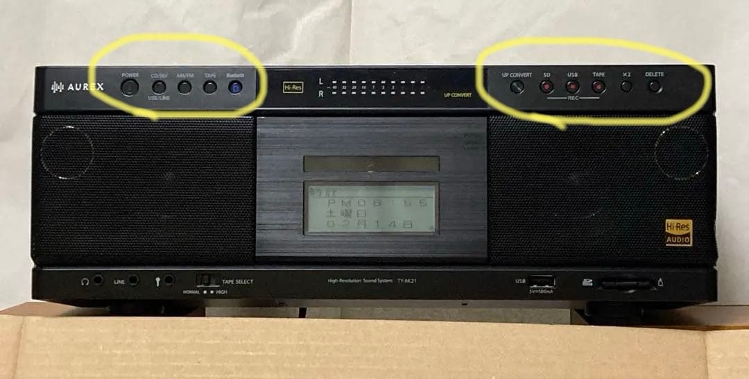 【難あり動作品】TOSHIBA TY-AK21 AUREX ハイレゾCDラジカセ