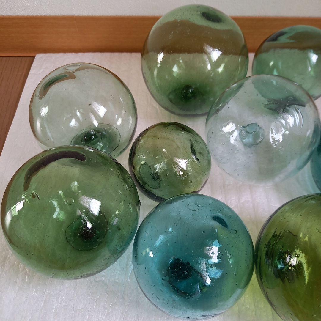 ガラス浮き玉 ガラス玉 素カラー９+ 9Ｃ