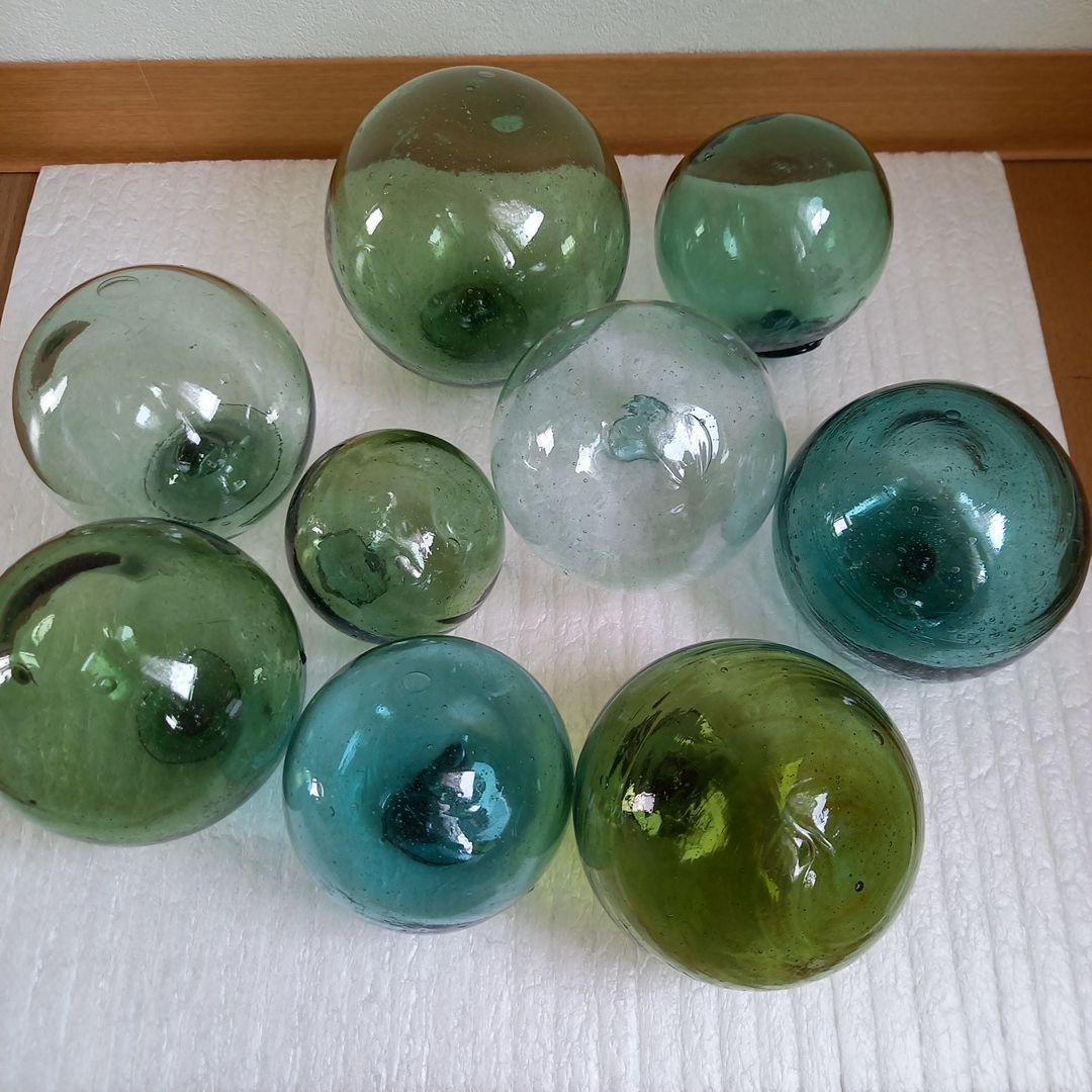 ガラス浮き玉 ガラス玉 素カラー９+ 9Ｃ