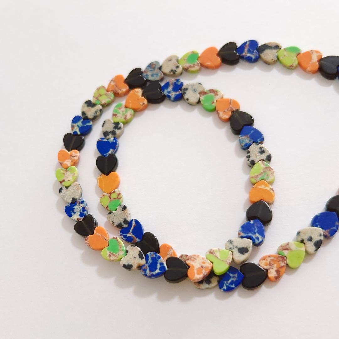 no.451／a'moureveビーズネックレス　ハンドメイド　マンテル　古着