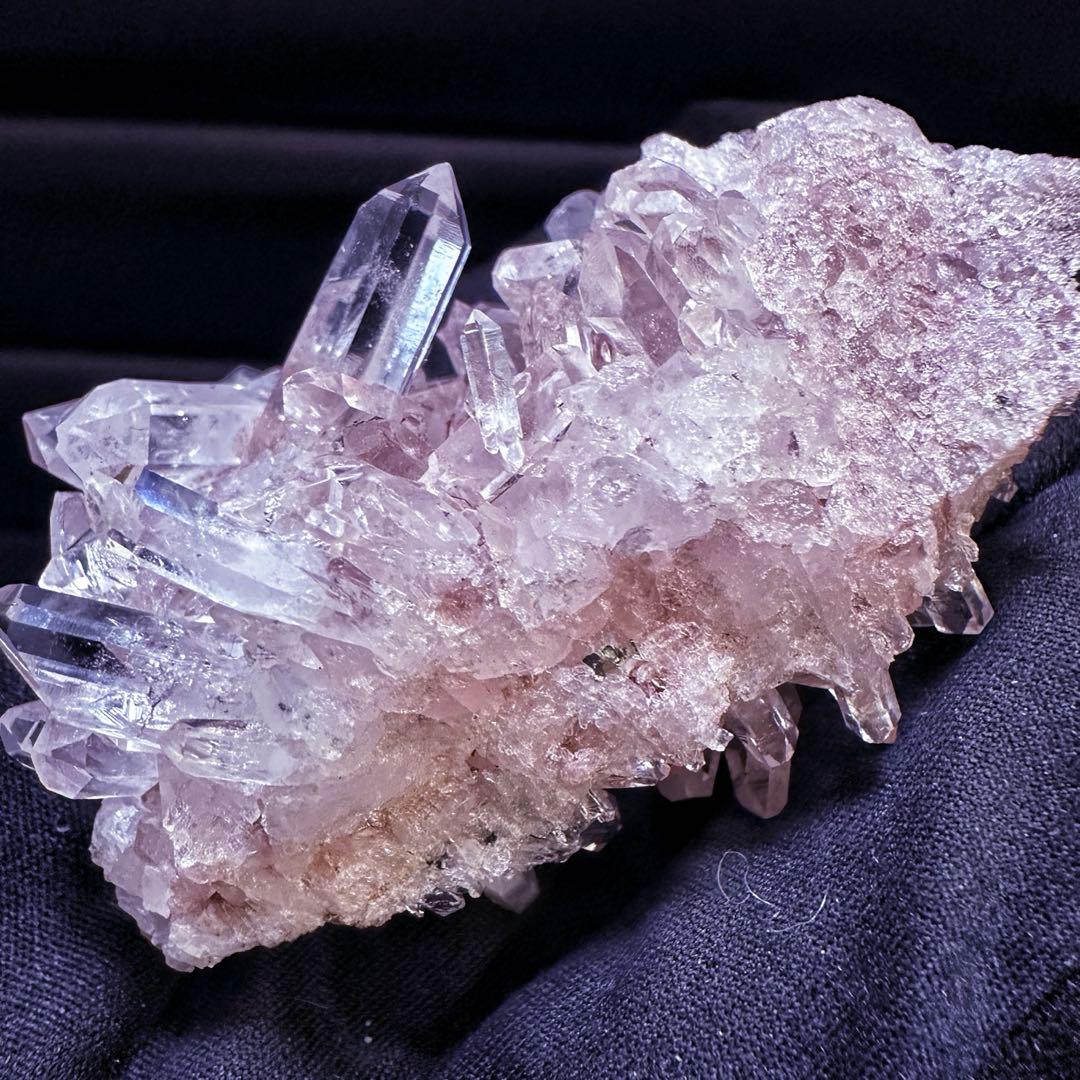 爆レア❗️高透明度❗️キラキラ♡ピンクレムリアンクォーツクラスター水晶A1538